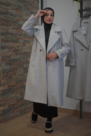 manteau lounge cashmer gris