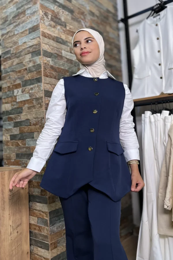 Ensemble Classique Élégant pour Femme - Blue Marine - Image 2