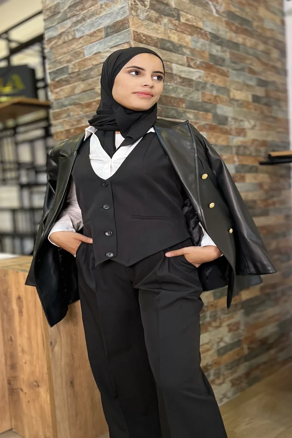 Ensemble Classique Élégant pour Femme - Noir - Image 4