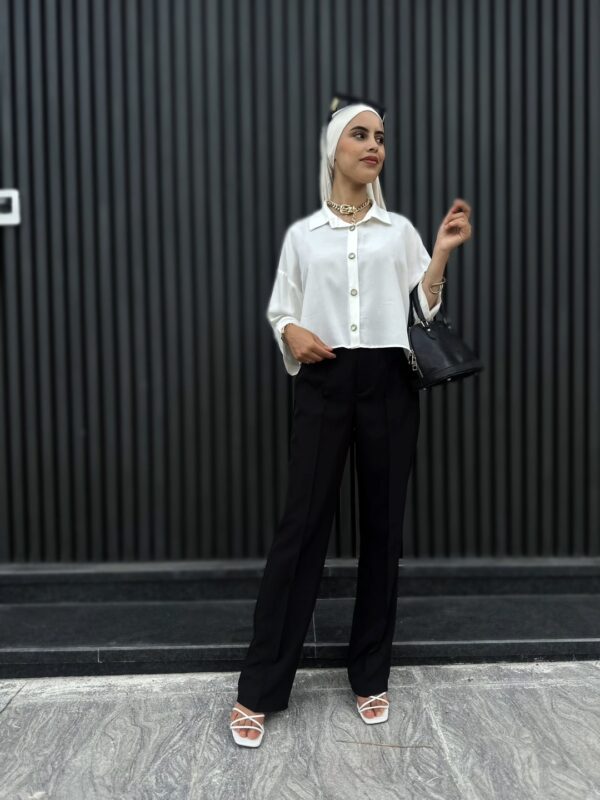 Chemise satinée - Rose - Image 11
