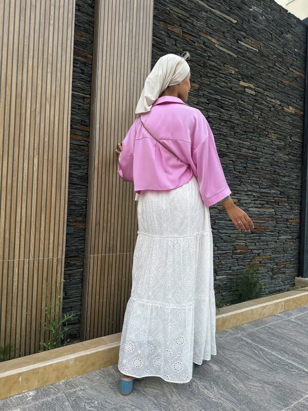 Chemise satinée - Rose - Image 10